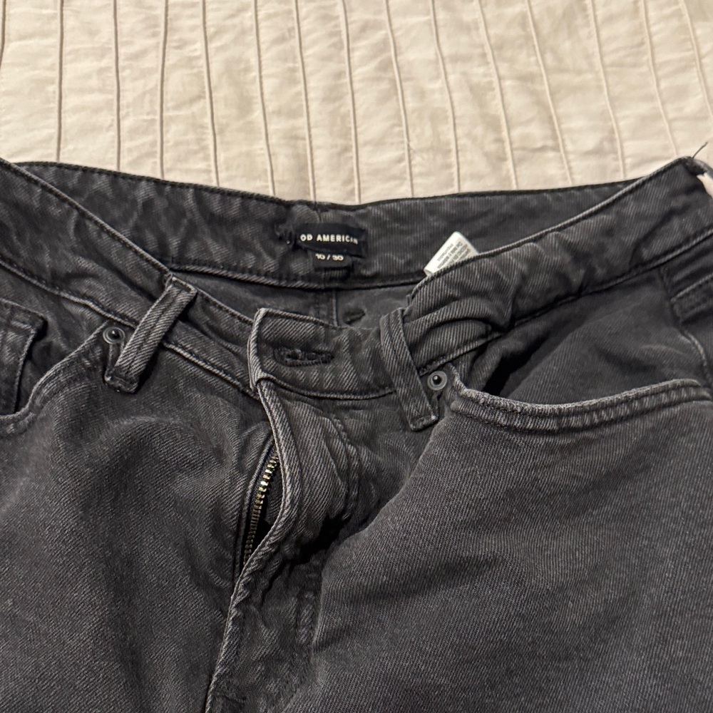 Good American Charcoal Denim Pants